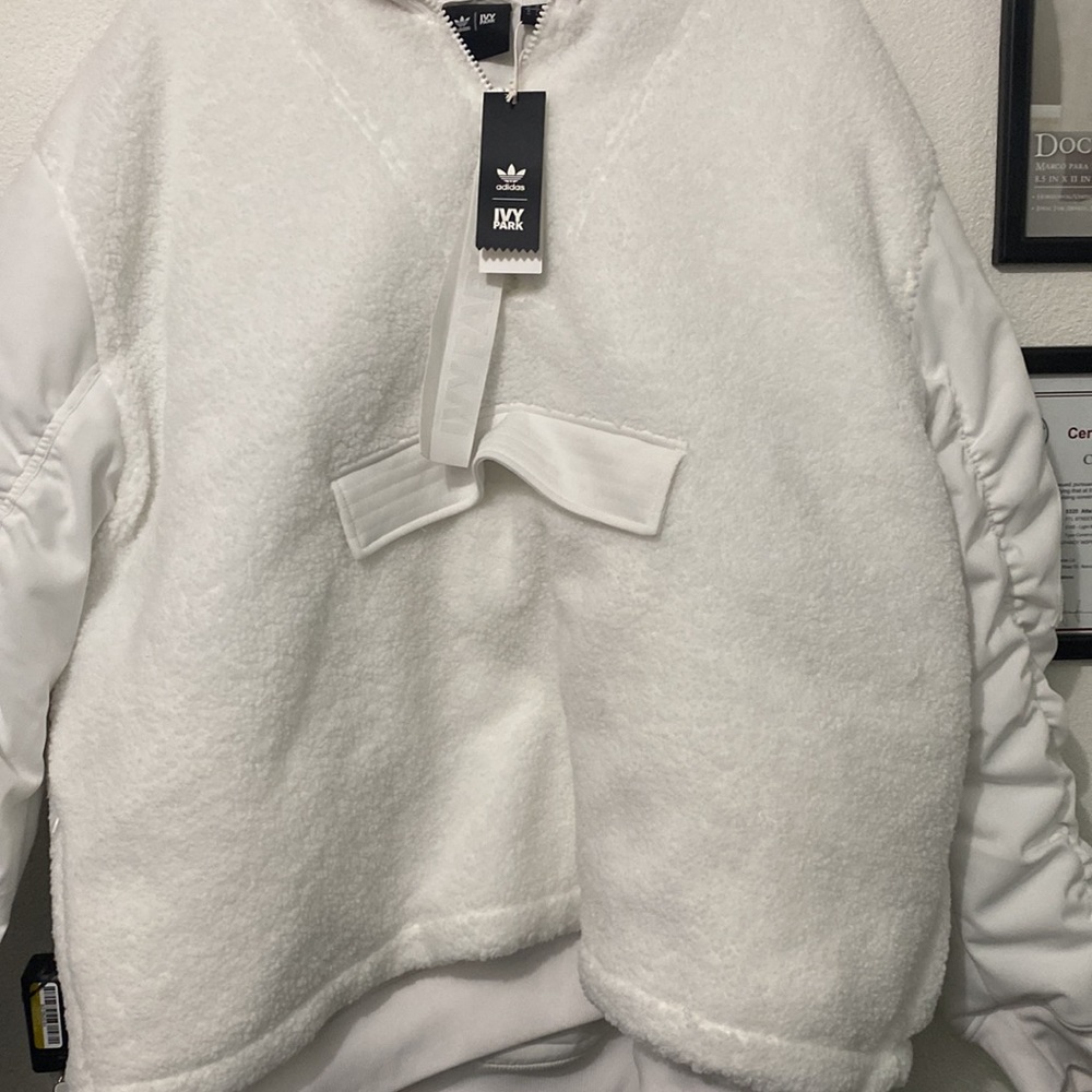 IVY Park x adidas (Unisex) 1/2 Zip Quilted Sherpa Jacket H18974 - Picture 13 of 14